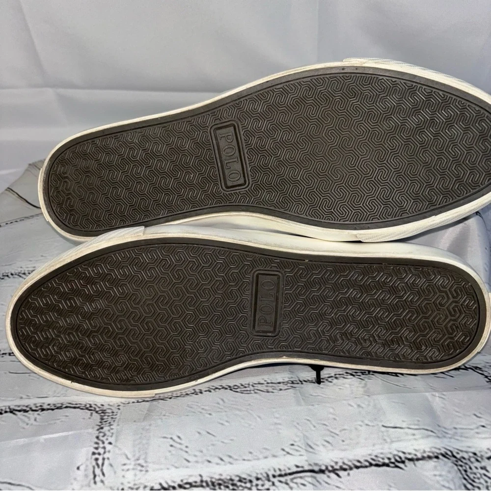 POLO Ralph Lauren Men's Ian Leather Shoes  Sneakers Size 12D (Medium) - Picture 7 of 11